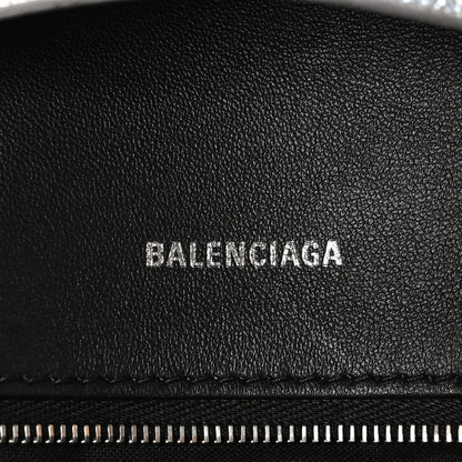 Balenciaga Metallic Soft Textured Calfskin Small Downtown Shoulder Bag Silver 6 of 10