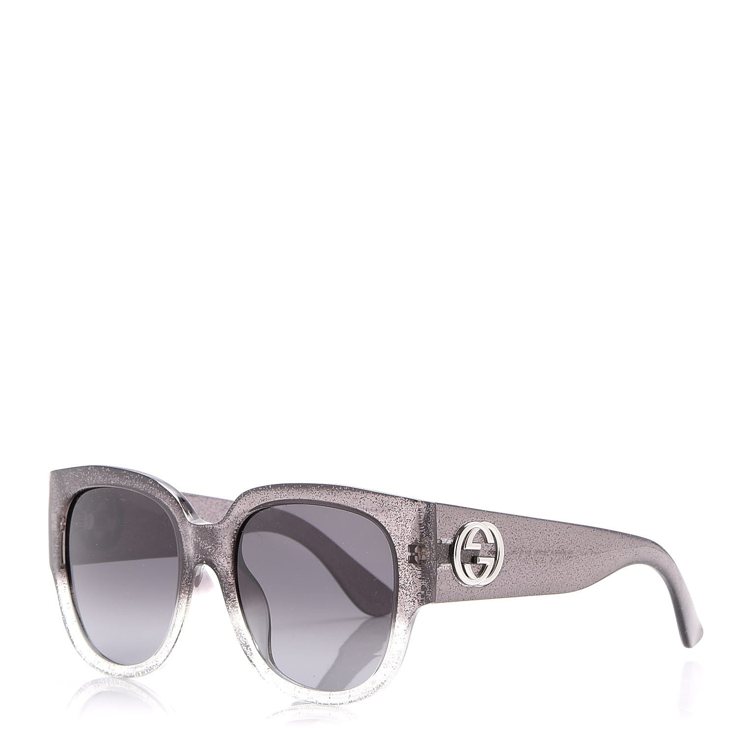 Gucci Glitter Square Optyl Sunglasses 3836/F/S Black Silver 1 of 8