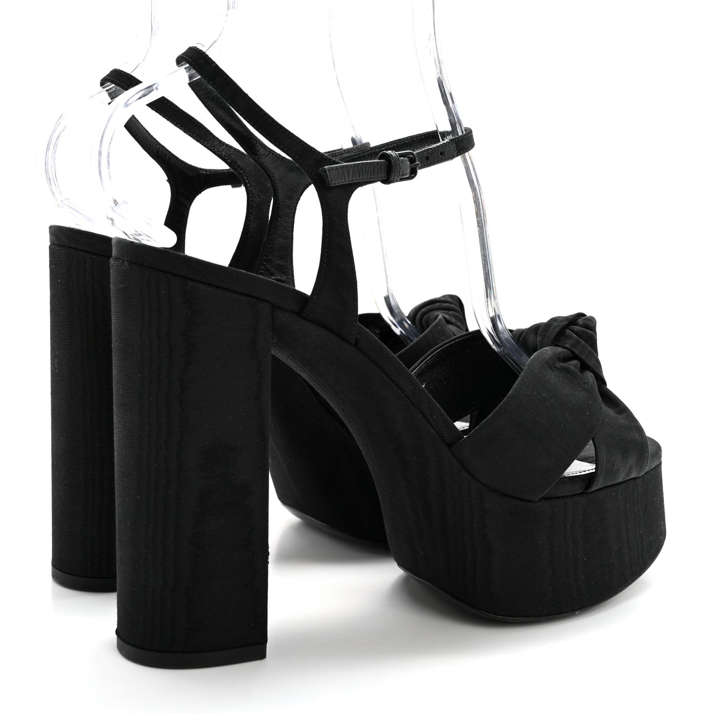 Grosgrain Bianca 85 Platform Sandals 40 Black