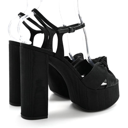 Saint Laurent Grosgrain Bianca 85 Platform Sandals 40 Black 4 of 9