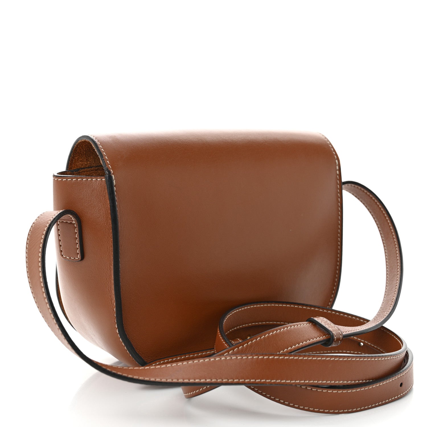 Celine Smooth Calfskin Cuir Triomphe Folco Crossbody Bag Tan 3 of 11