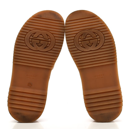 Gucci Canvas GG Monogram Angelina Platform Slide Sandals 37.5 Beige Ruggine 5 of 10