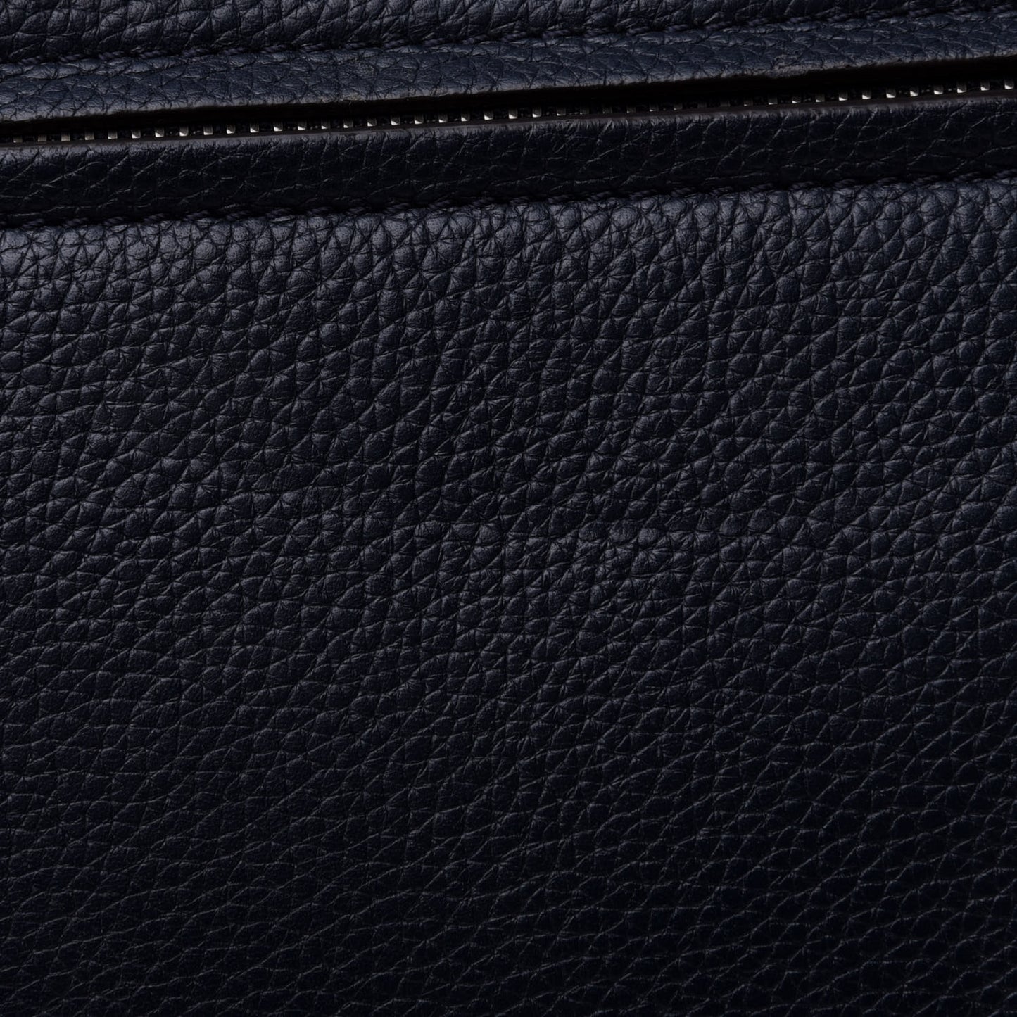 Drummed Calfskin Suede Medium Trapeze Navy Blue