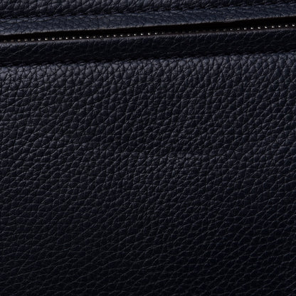 Celine Drummed Calfskin Suede Medium Trapeze Navy Blue 16 of 16