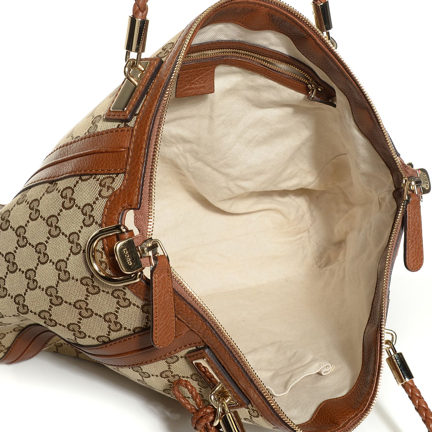Monogram Cellarius Calfskin Large Bella Top Handle Bag Beige Ebony Cuir