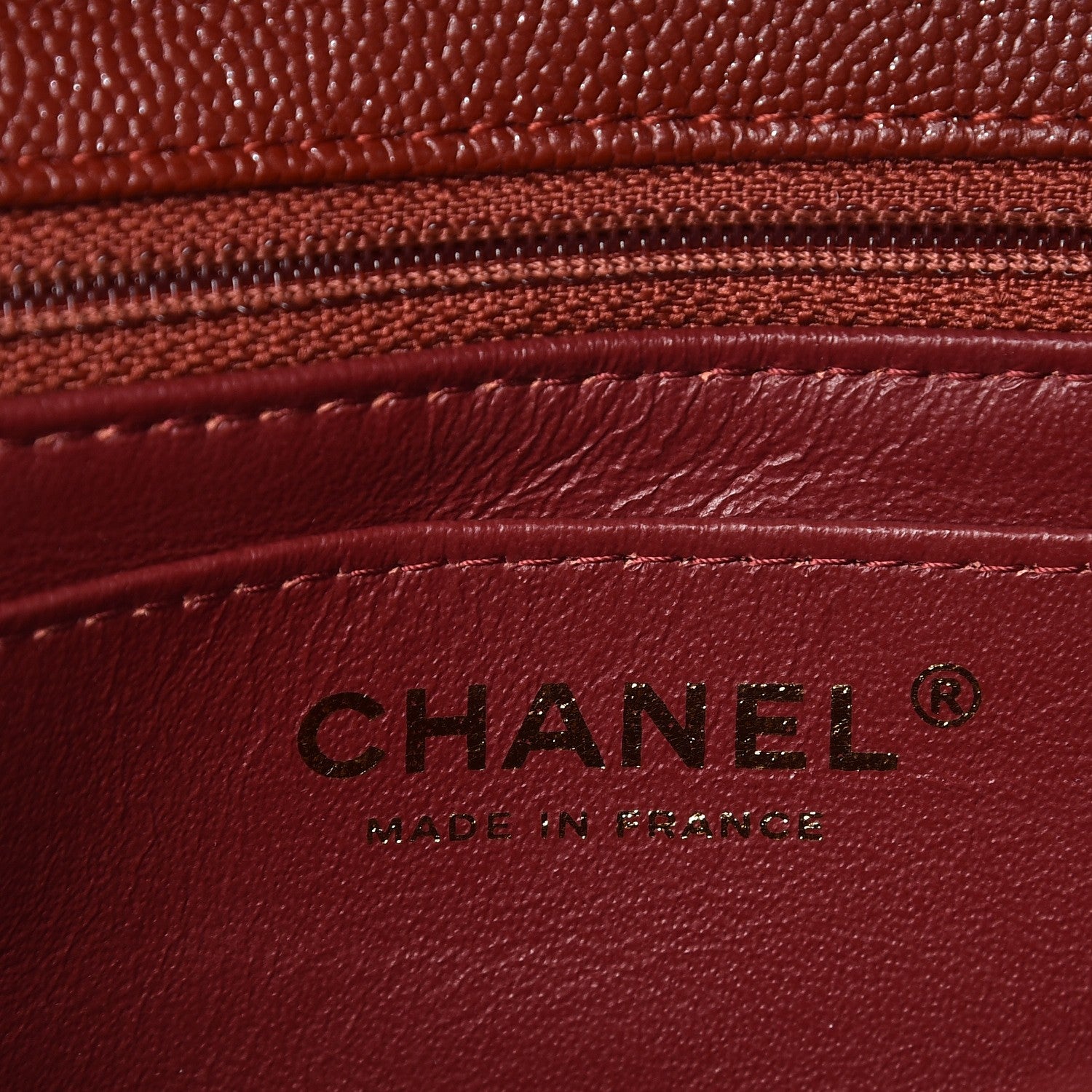 Chanel Caviar Quilted Mini Rectangular Flap Burgundy 6 of 8