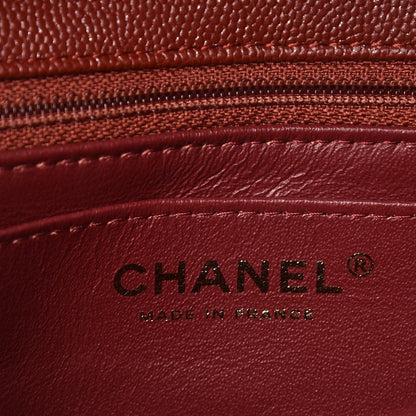 Chanel Caviar Quilted Mini Rectangular Flap Burgundy 6 of 8