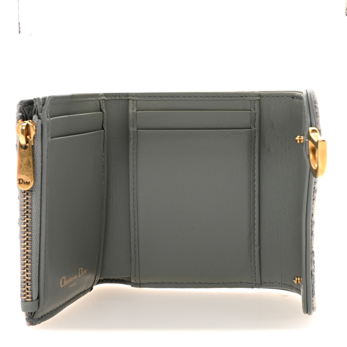 Oblique Saddle Lotus Wallet Grey