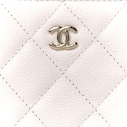 Chanel Caviar Quilted Small Cosmetic Case White 8 of 11