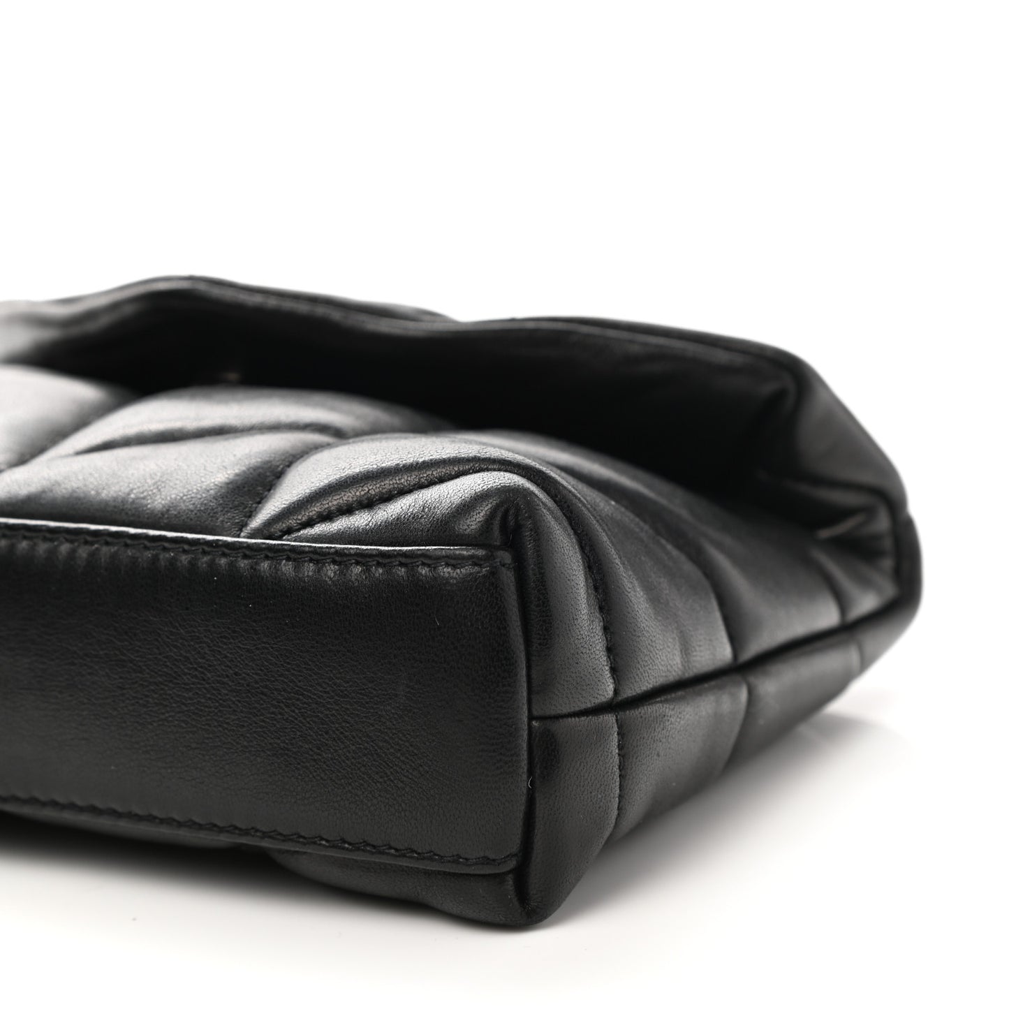 Lambskin Monogram Loulou Puffer Pouch Clutch Black