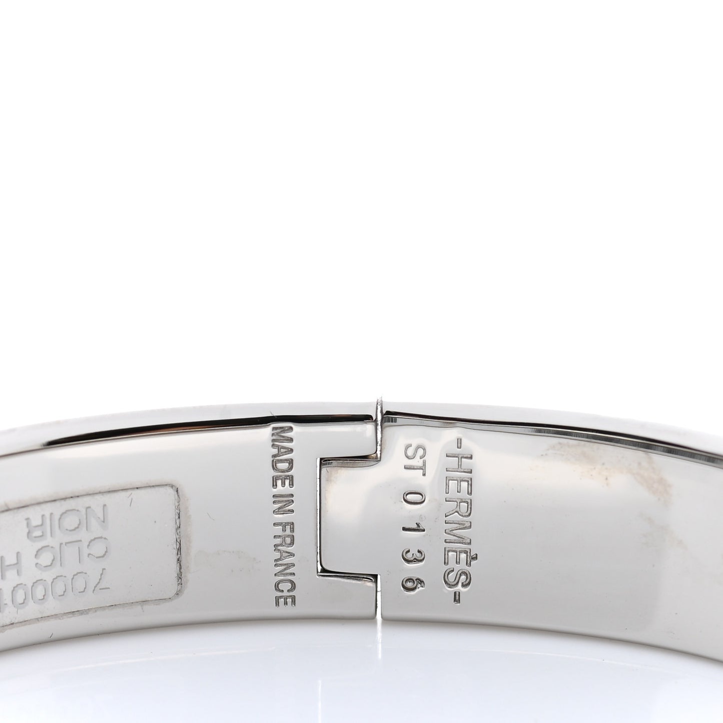 Enamel Narrow Clic Clac H Bracelet PM Black
