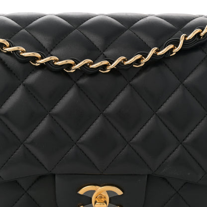 Chanel Lambskin Quilted Jumbo Double Flap Black 8 of 14