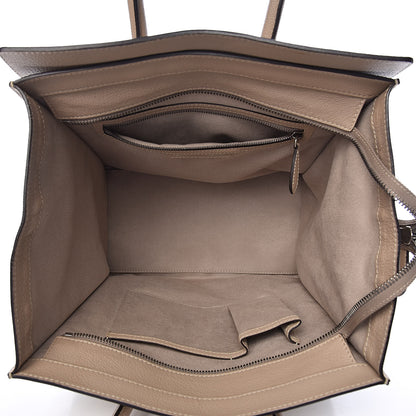 Celine Drummed Calfskin Mini Luggage Dune 5 of 12