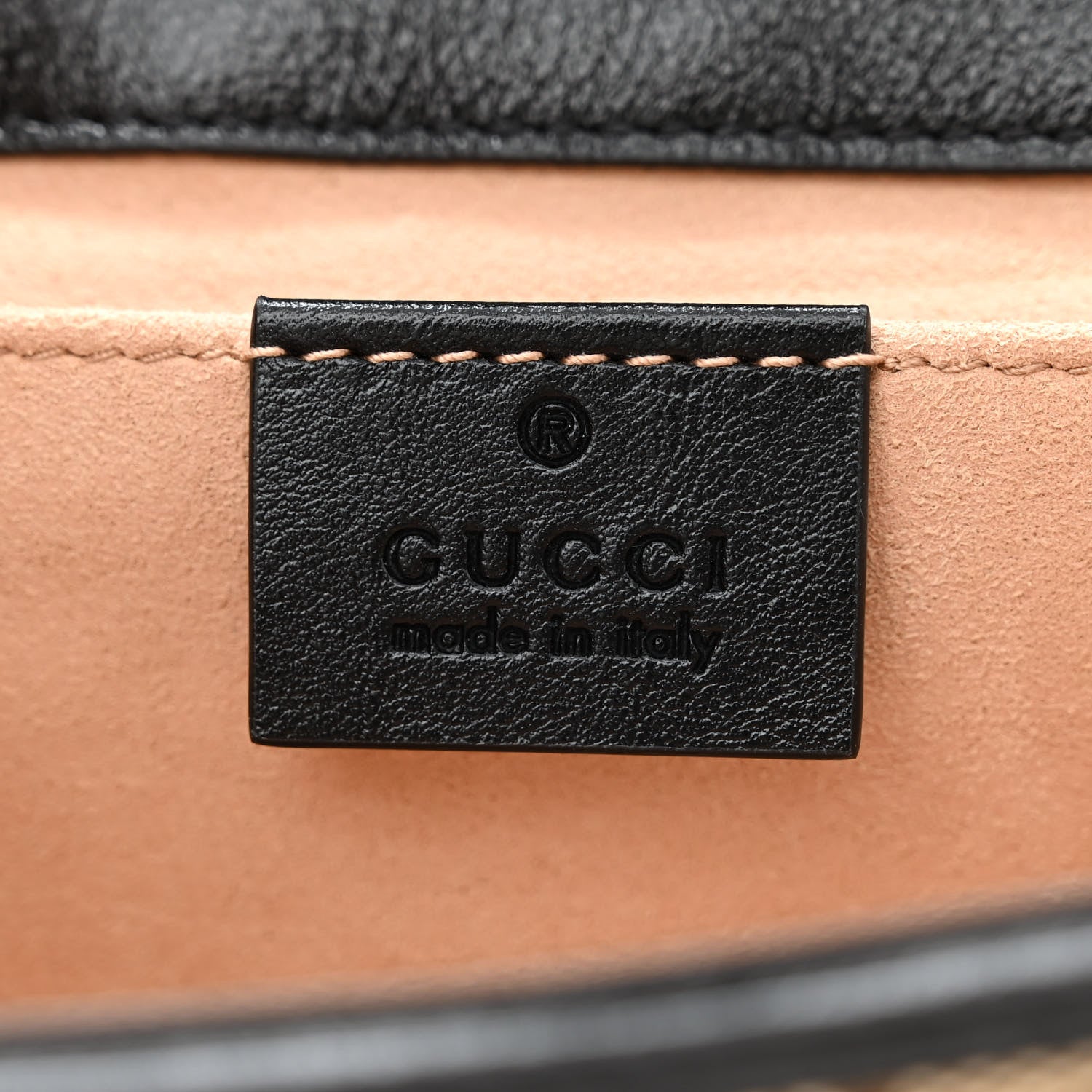 Gucci Monogram Matelasse Diagonal Mini GG Marmont Shoulder Bag Beige Black 6 of 11