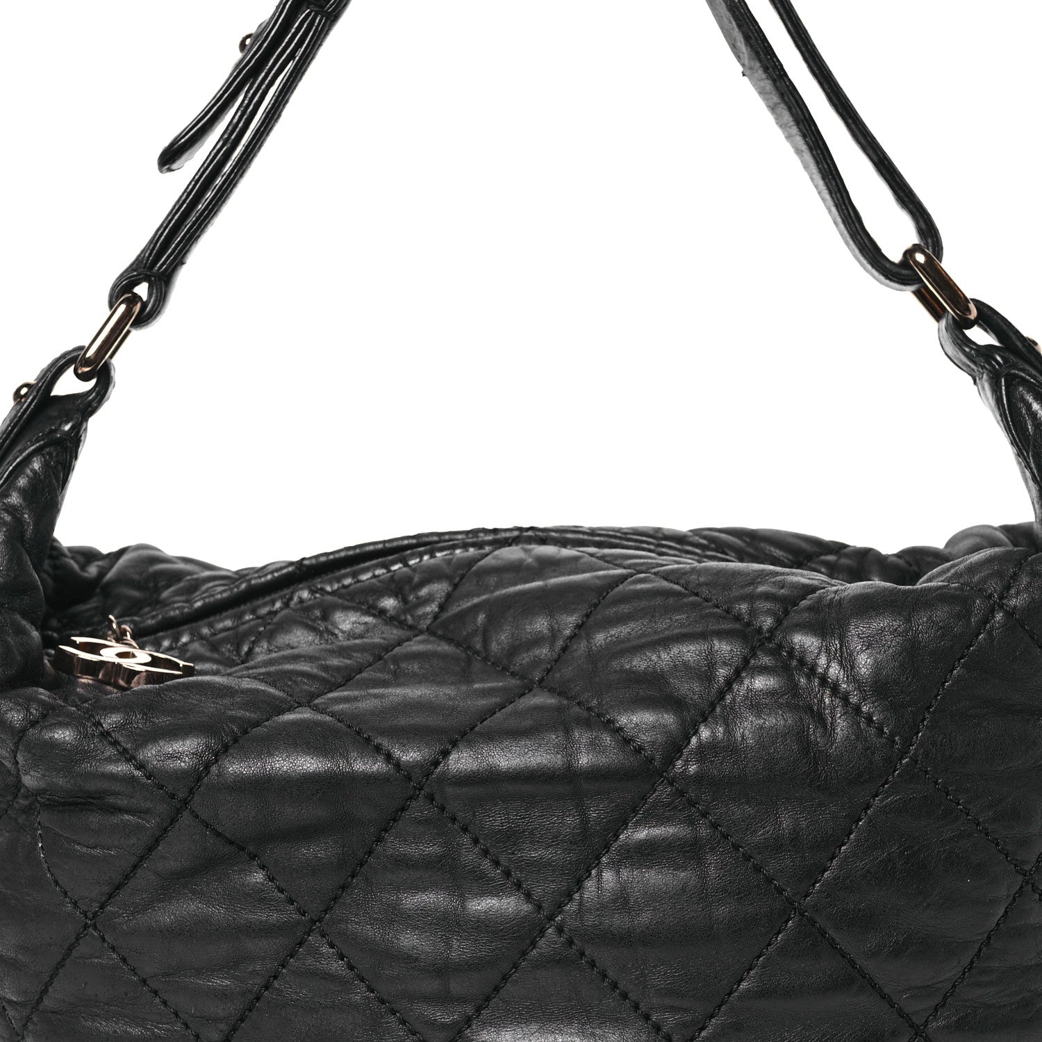 Chanel Lambskin Quilted Cloudy Bundle Hobo Black 8 of 14