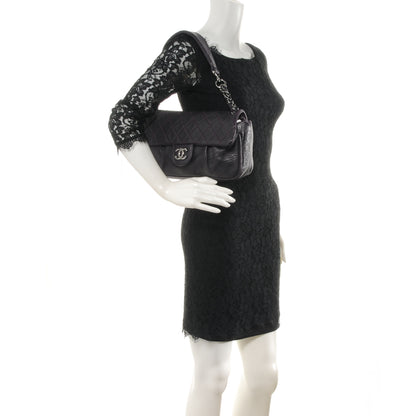 Chanel Distressed Lambskin Lady Braid Flap Dark Purple 2 of 7