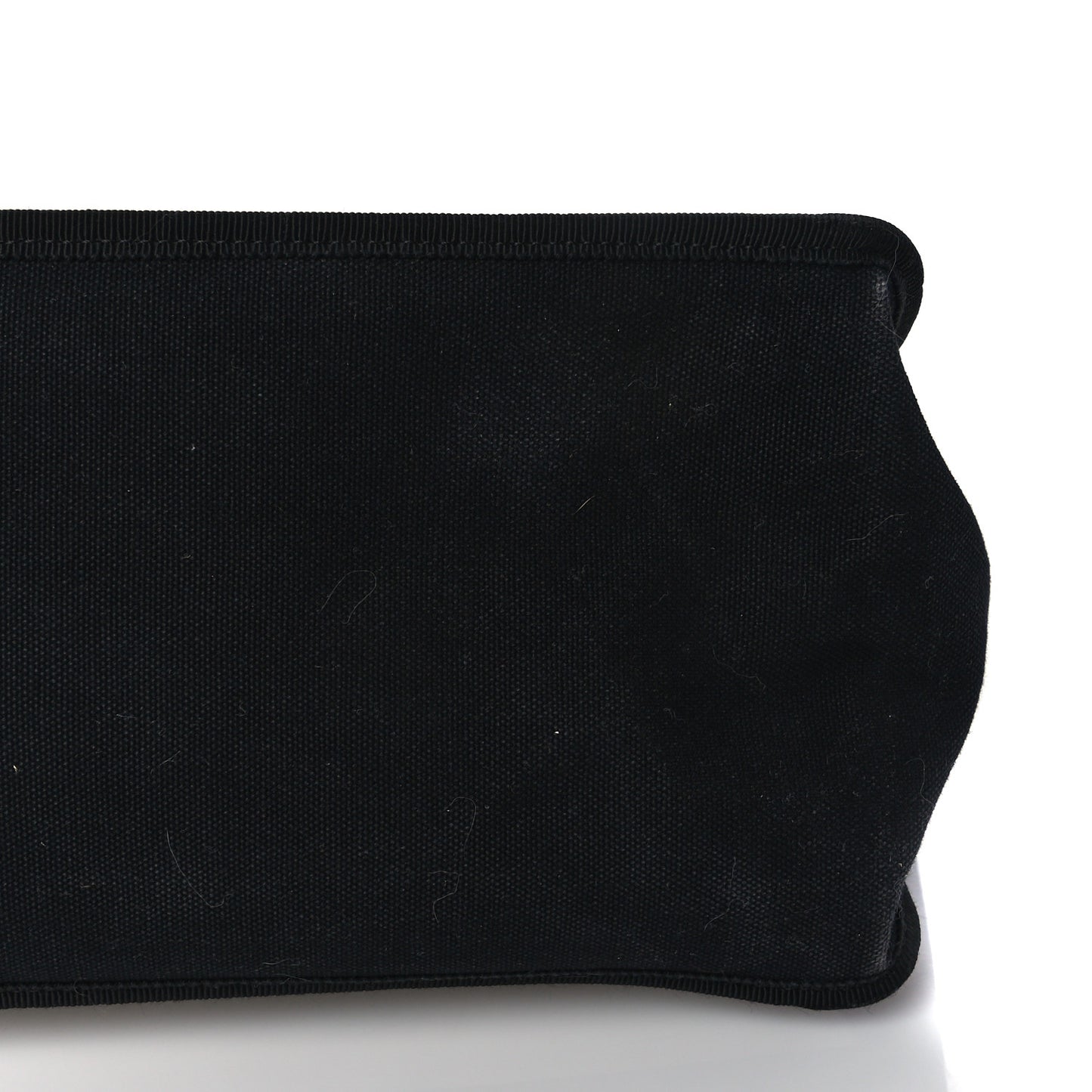 Canvas Calfskin Large Let's Demonstrate Tote White Black