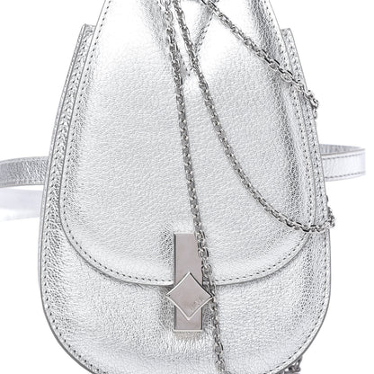 MCM Metallic Calfskin Milano Belt Bag Silver 10 of 10
