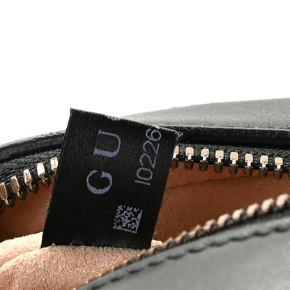 Gucci Calfskin Matelasse Animal Studs GG Marmont Belt Bag 75 30 Black 6 of 7