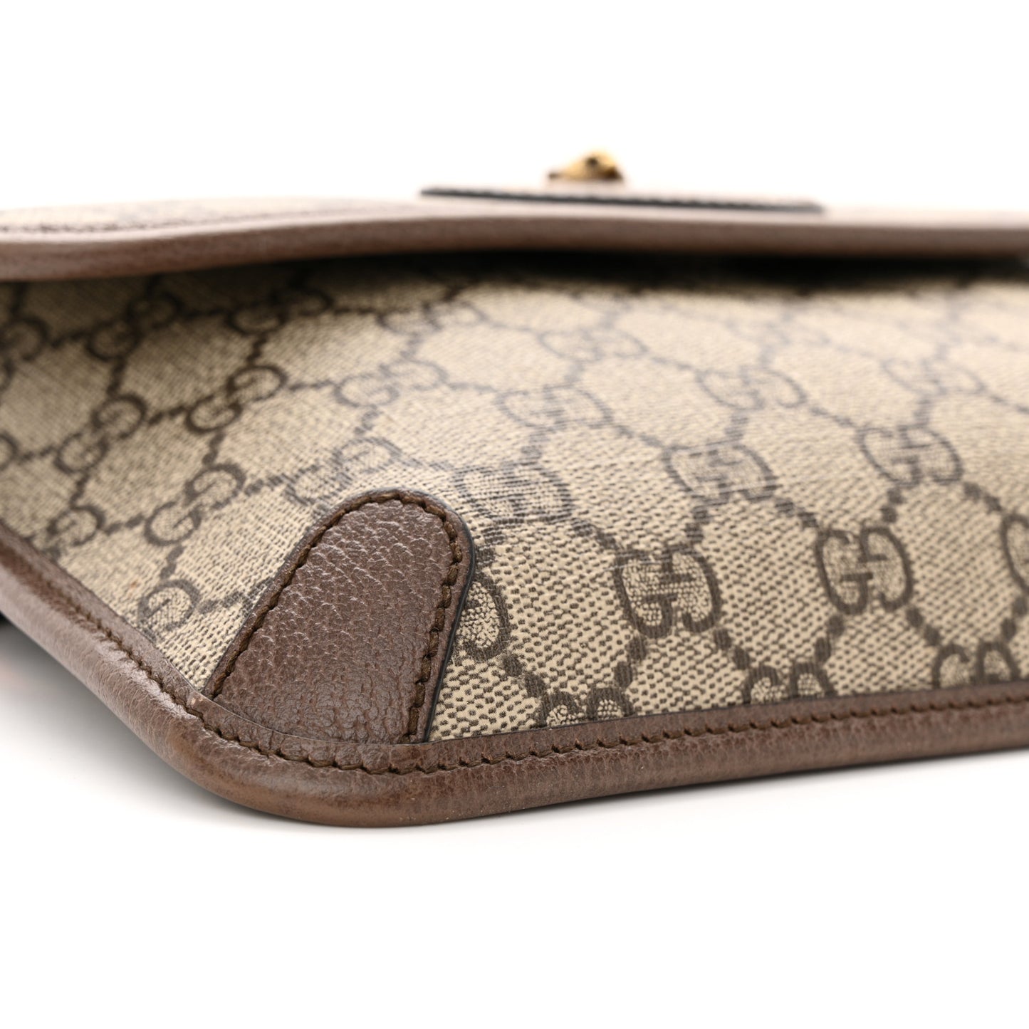 GG Supreme Monogram Neo Vintage Web Belt Bag Brown