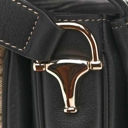 Gucci GG Supreme Monogram Horsebit 1955 Soft Small Shoulder Bag Beige Black 11 of 11