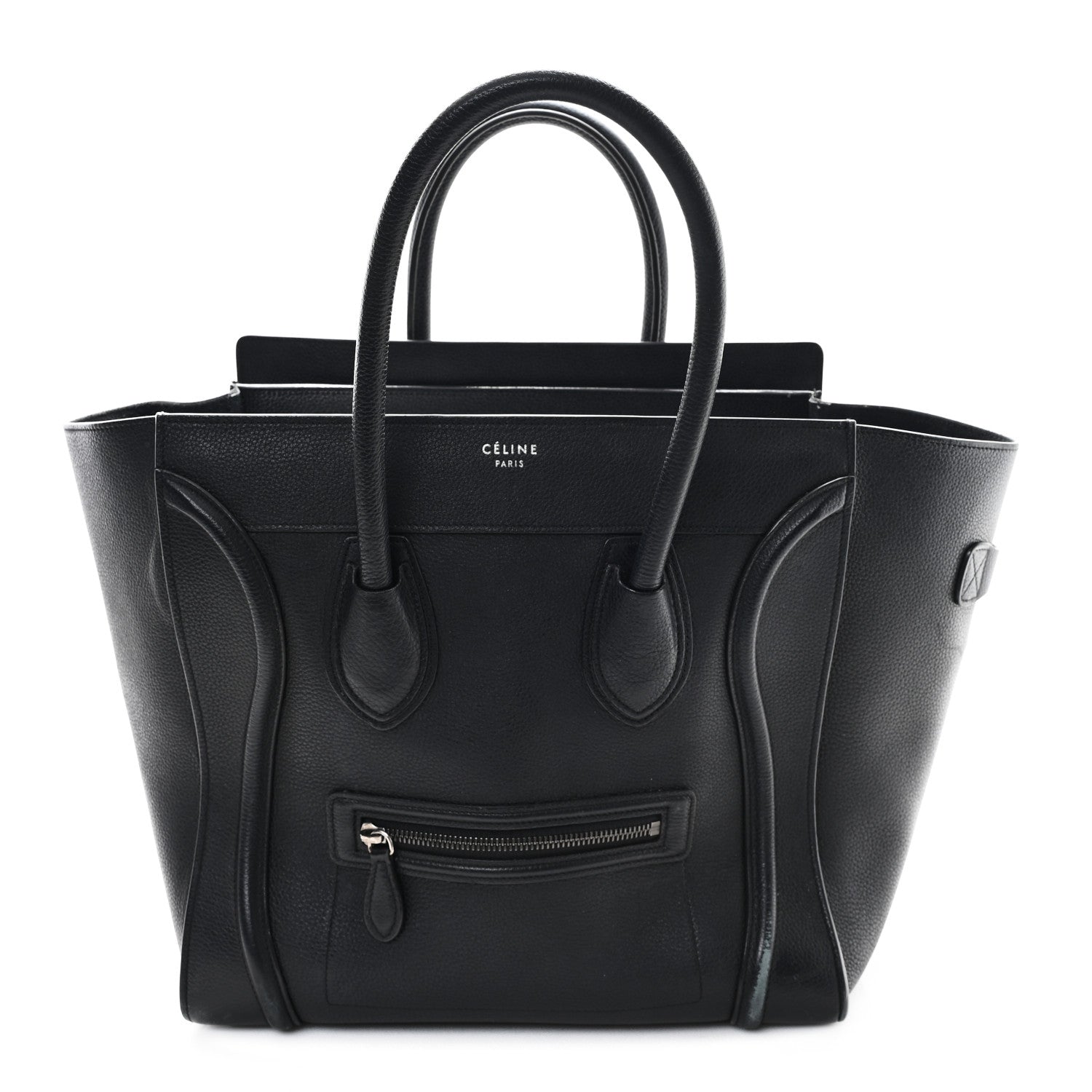 Celine Drummed Calfskin Mini Luggage Black 1 of 12