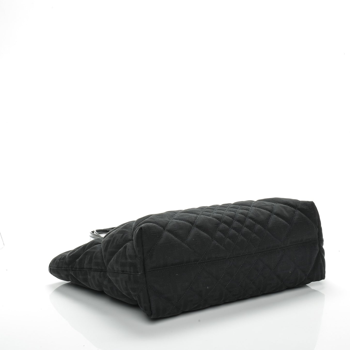 Canvas Quilted FF Roll Tote Black