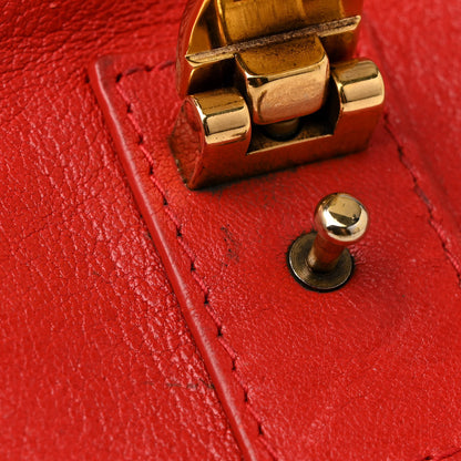 Proenza Schouler Lambskin Tiny Fringe Lux PS1 Satchel Red 15 of 23