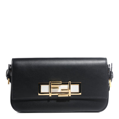 Fendi Vitello Dolce Bi-Color 3Baguette Shoulder Bag Black White 1 of 9
