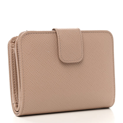Prada Saffiano Metal Compact Wallet Cipria 3 of 7
