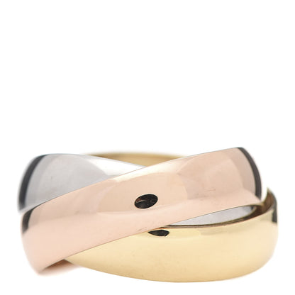 Cartier 18K Pink Yellow White Gold Large Trinity Ring 52 6 3 of 9