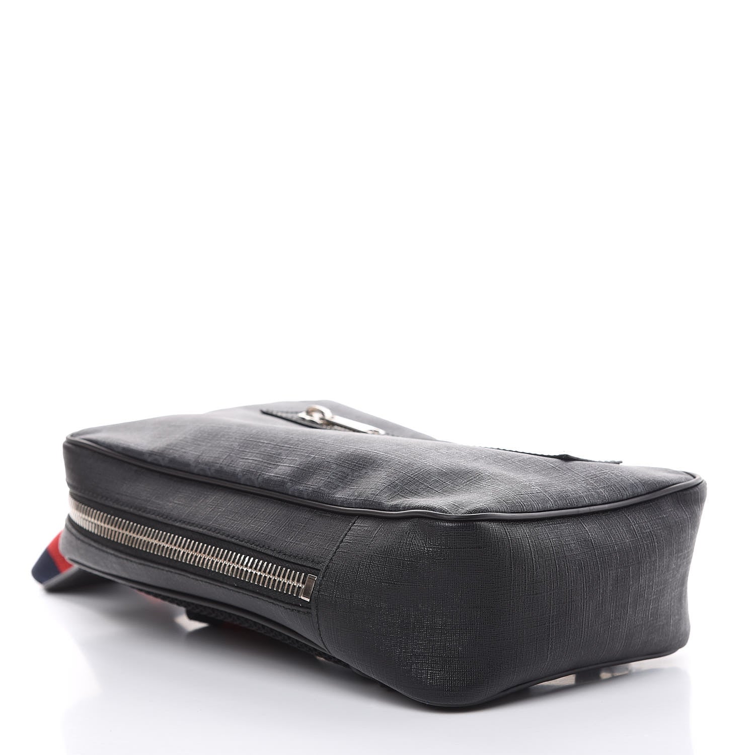 Gucci GG Supreme Monogram Web Belt Bag Black Grey 4 of 11
