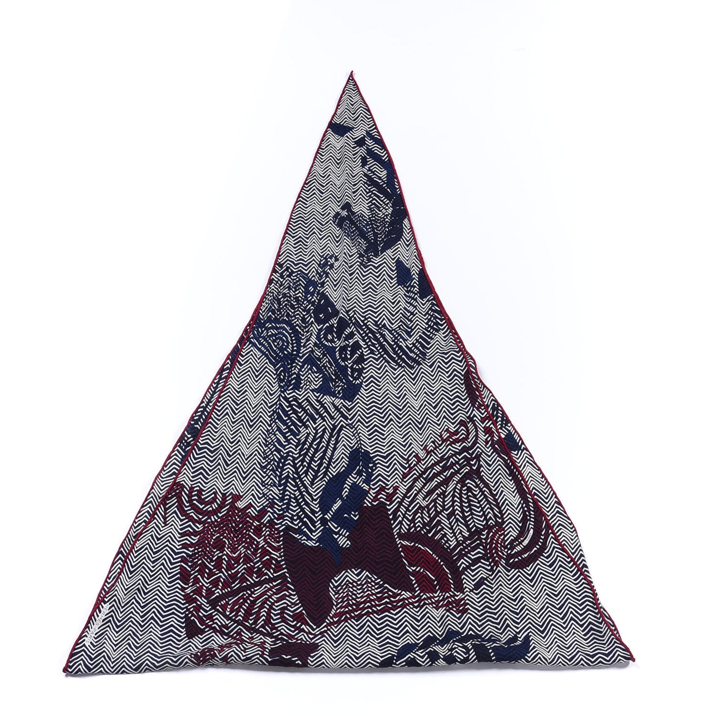 Cashmere Silk Losange Shawl MM Rouge Bougainvillea
