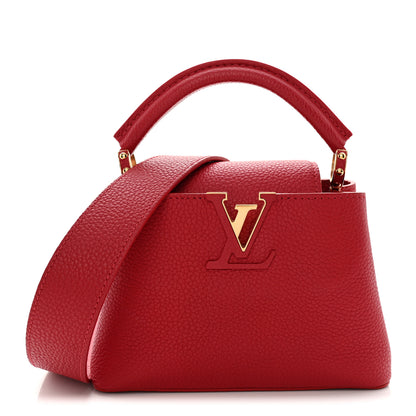 Louis Vuitton Taurillon Mini Capucines Scarlet 1 of 9