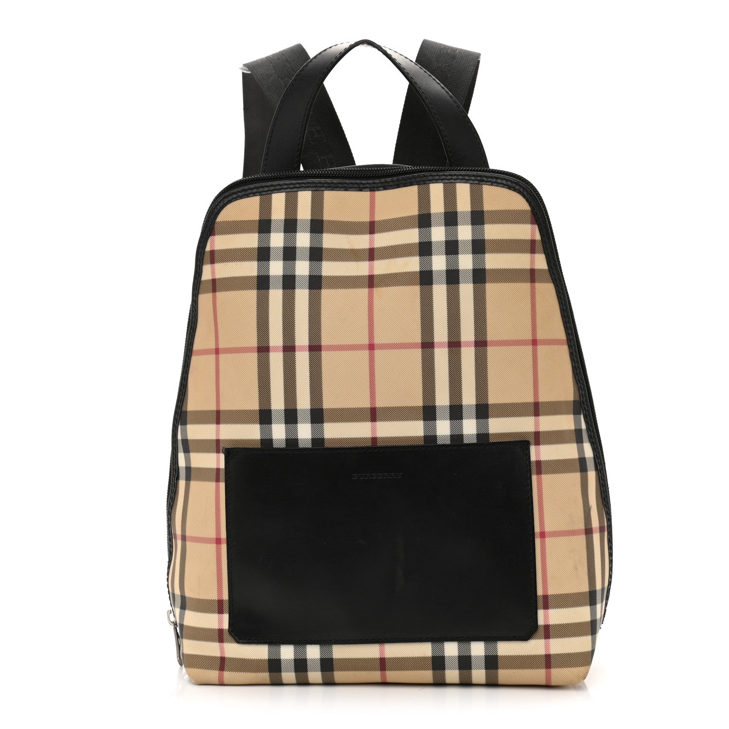 Burberry Canvas House Check Backpack Black 1 of 18