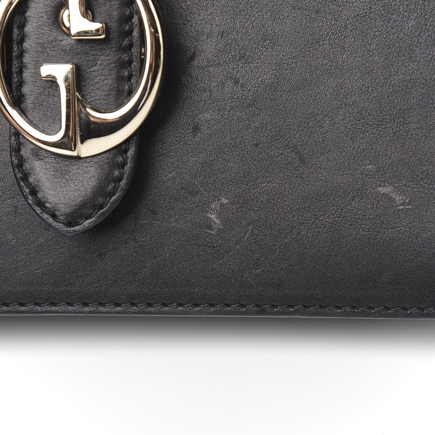 Gucci Calfskin Medium 1973 Shoulder Flap Bag Black 14 of 17