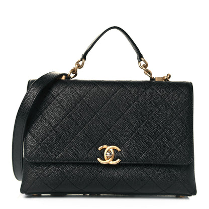 Chanel Grained Calfskin Small Stitched Flap Black 1 of 11