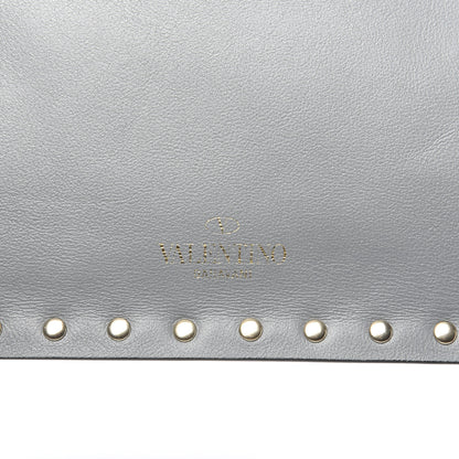 Valentino Garavani Vitello Large Rockstud Zip Pouch Pastel Grey 7 of 7
