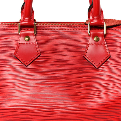 Louis Vuitton Epi Speedy 25 Castillan Red 9 of 11