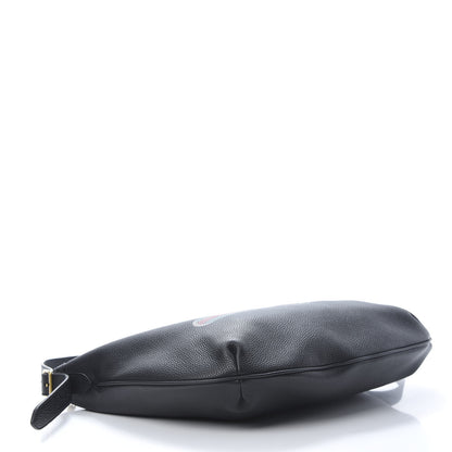 Gucci Grained Calfskin Logo Half Moon Hobo Black 4 of 11