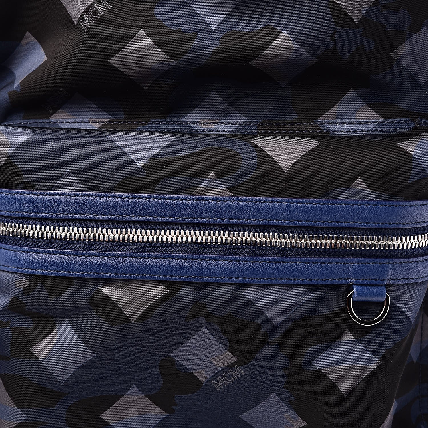 MCM Nylon Camo Dieter Medium Backpack Estate Blue 10 of 10