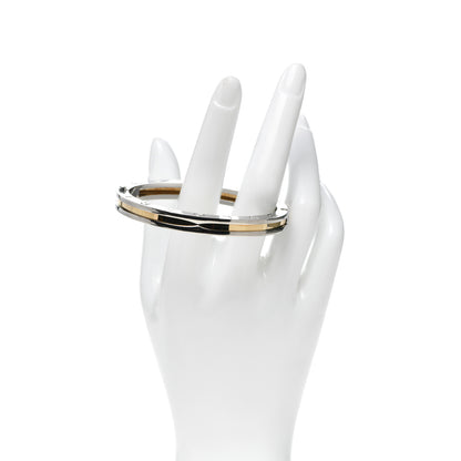Bulgari 18K Yellow Gold Stainless Steel B.Zero1 Bangle Bracelet 2 of 5