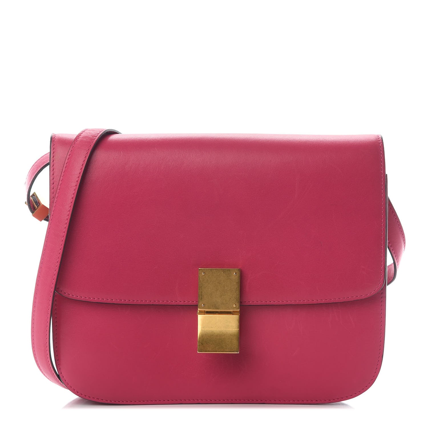 Celine Box Calfskin Medium Classic Box Flap Bag Hibiscus 1 of 9