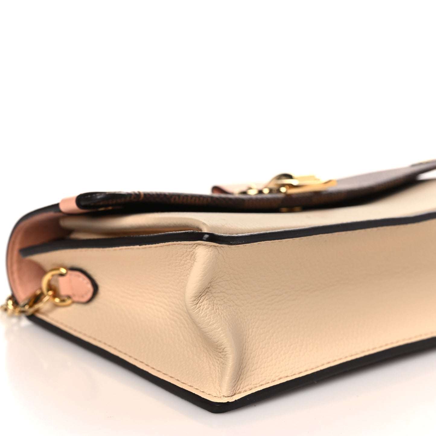 Damier Ebene Vavin Chain Wallet Creme