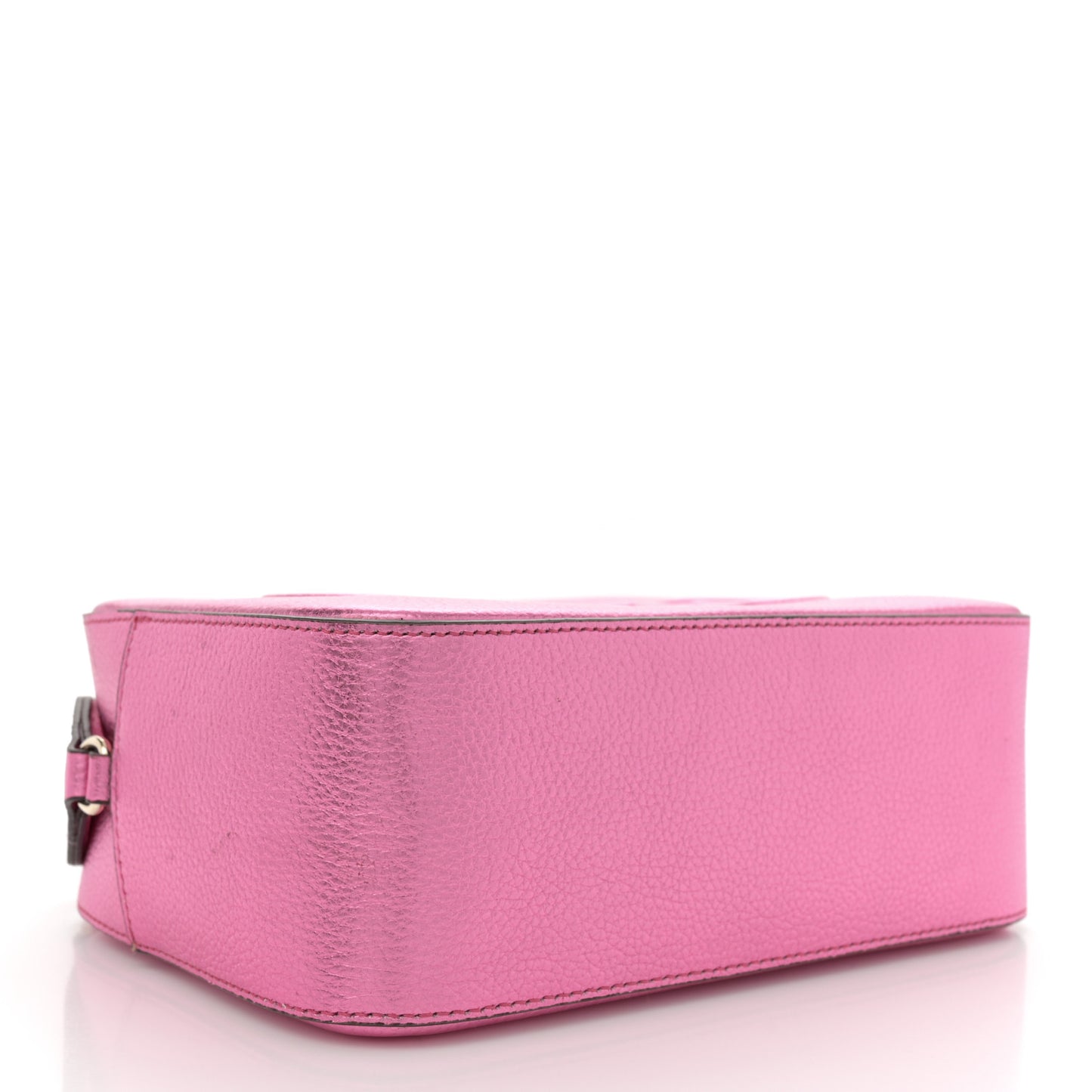 Metallic Calfskin Logo Camera Bag Peony