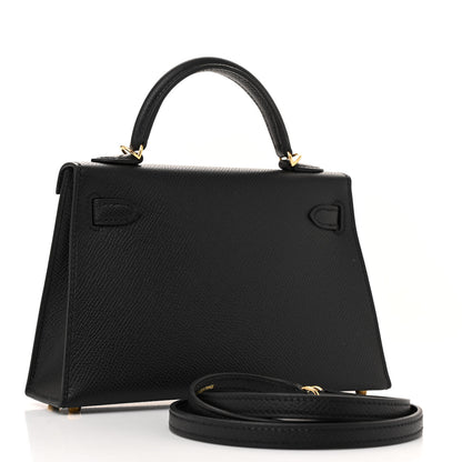 Hermes Epsom Mini Kelly Sellier 20 Black 3 of 11