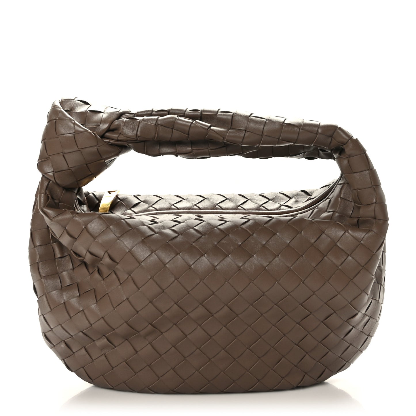 Nappa Intrecciato Teen Jodie Hobo Dark Taupe