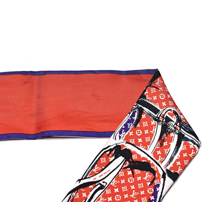 Louis Vuitton Silk Monogram Trunks Bandeau Coquelicot 4 of 6