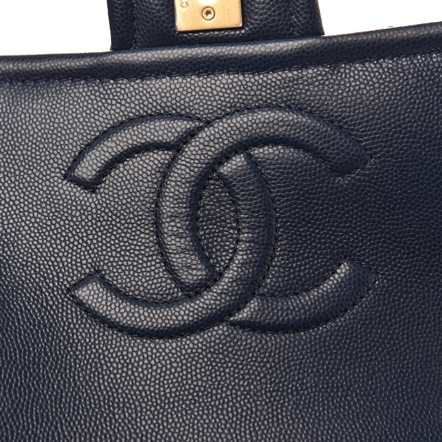 Chanel Caviar Quilted Medium Sweet Classic Flap Navy Blue 10 of 11