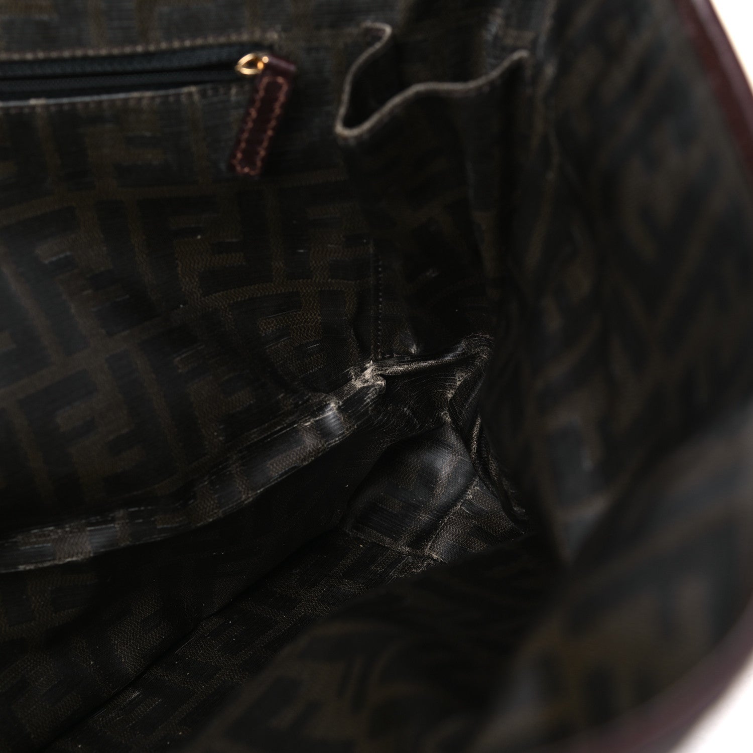 Fendi Calfskin FF Woven Medium Roll Tote Moro 6 of 16